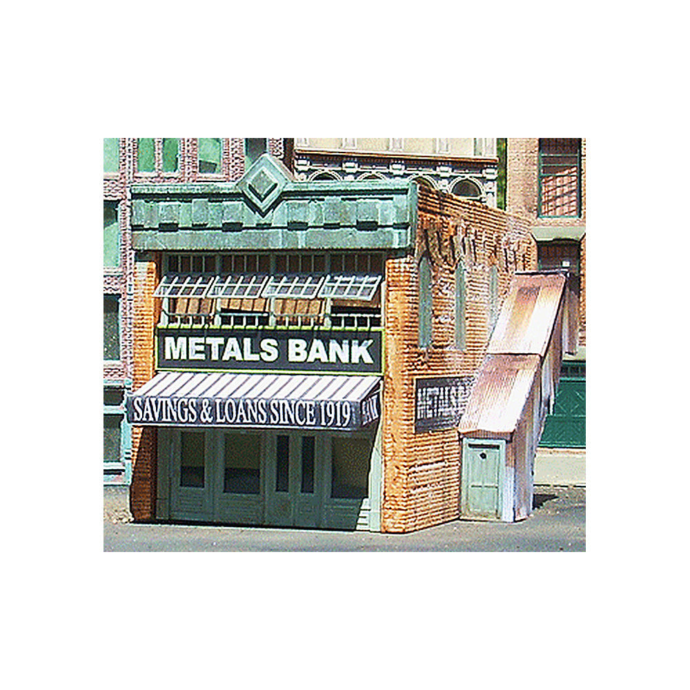 Downtown Deco 1051 HO Scale Metals Bank -- Kit