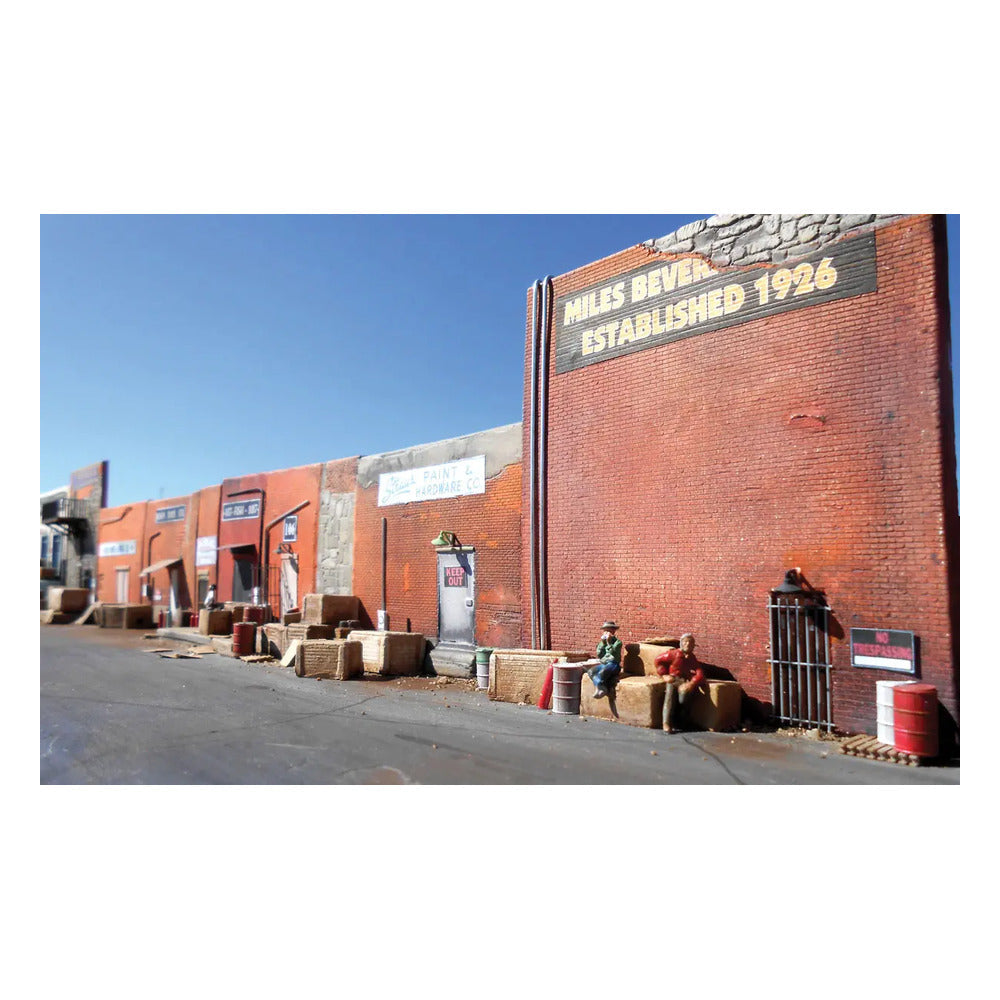 Downtown Deco 1066 HO Scale Downtown Alleyway Flat Background Structure Kit