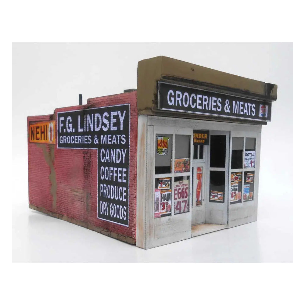 Downtown Deco 1069 HO Scale Cast-Hydrocal Kit -- Lindsey's Grocery