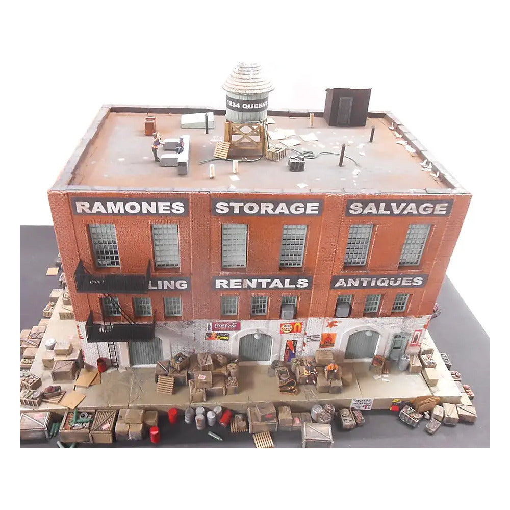 Downtown Deco 1073 HO Scale Ramones Storage and Salvage -- Cast Hydrocal Kit