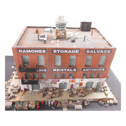 Downtown Deco 1073 HO Scale Ramones Storage and Salvage -- Cast Hydrocal Kit