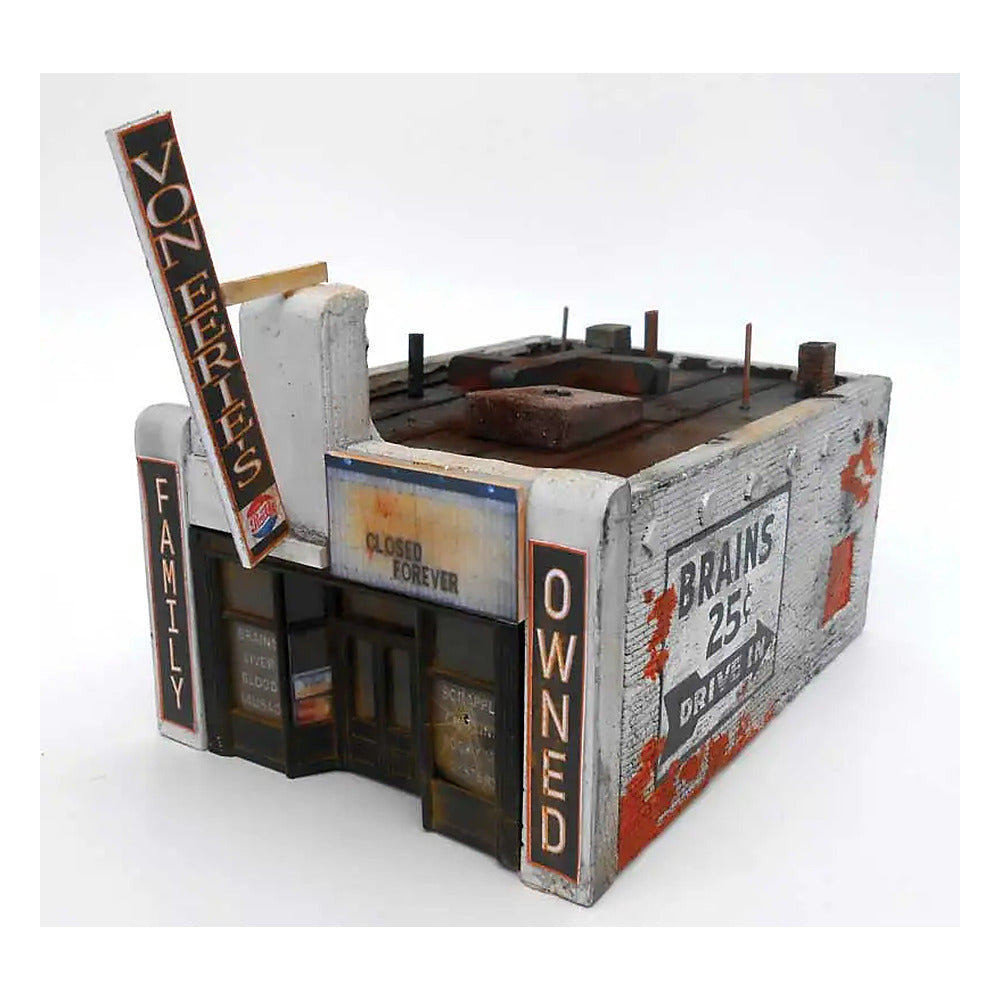 Downtown Deco 2025 N Scale Von Eerie's Restaurant -- Cast-Hydrocal Kit