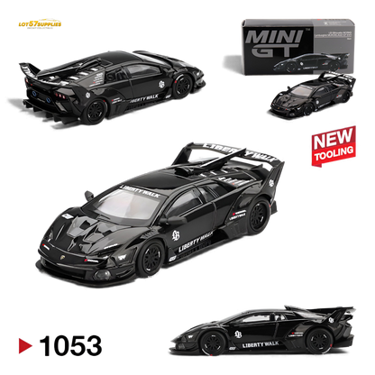 (Pre-Order) Mini GT Lamborghini LB-Silhouette Works Murcielago GT Evo - Black 1:64