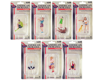 "Figure24 Series 1" 9 piece Figure Set for 1/24 Scale Models by American Diorama