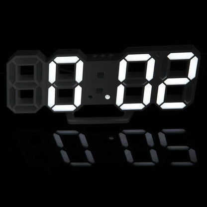 Digital 3D LED Wall/Desk Clock Alarm Big Digits Auto Brightness USB _mkpt44 by Js House