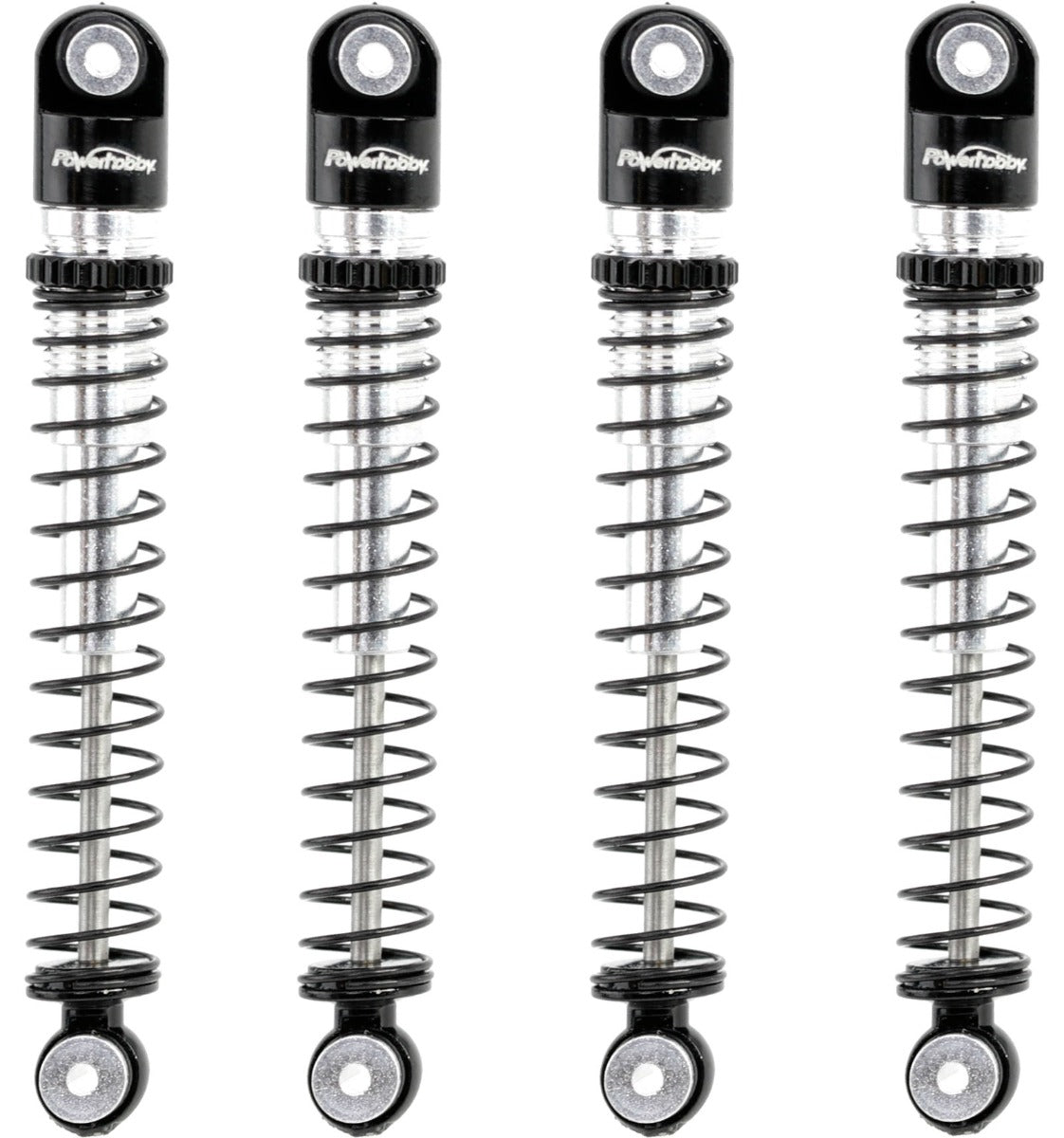 Powerhobby 1/24 Axial SCX24 Aluminum 54mm Long Travel Shocks Jeep Bronco Black