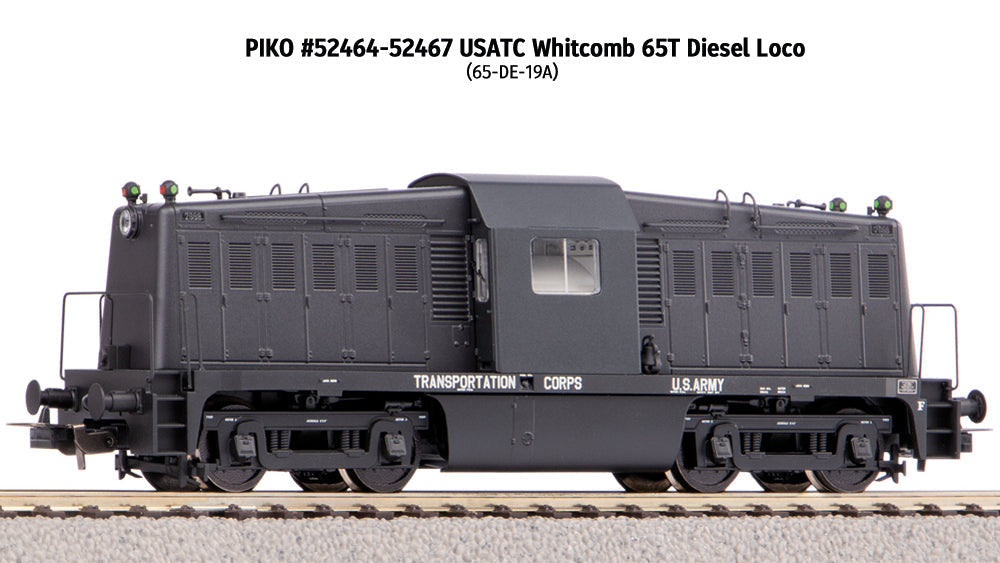 PIKO 52464 HO Scale 65-DE-19-A Diesel USATC II, New #
