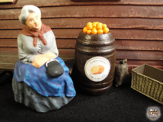 Alpine Railworks 1032 G Scale Large Barrel with Oranges (1)