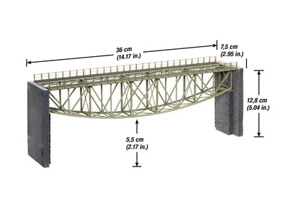 Noch 67027 HO Scale Steel Fishbelly Truss Bridge Laser-Cut Kit