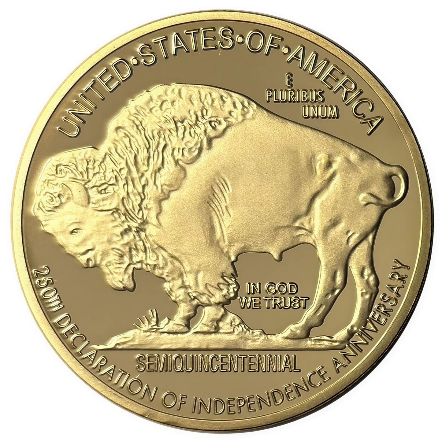 America's 250th Anniversary Buffalo Indian Golden Proof Coin
