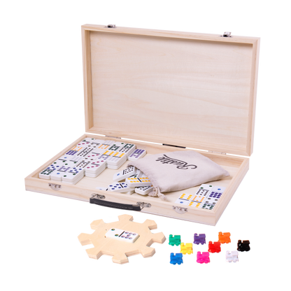 Rustik Deluxe Wood Case: Mexican Train Game