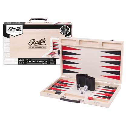 Rustik Deluxe Wood Case: Backgammon