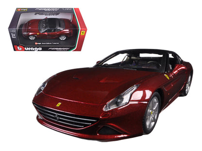 Ferrari California T Burgundy Closed Top 1/24 Diecast Model Car by Bburago  free shipping USA