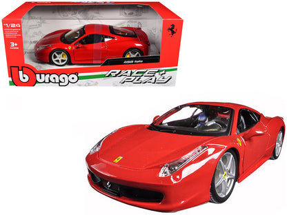 Ferrari 458 Italia Red 1/24 Diecast Model Car by Bburago  free shipping USA