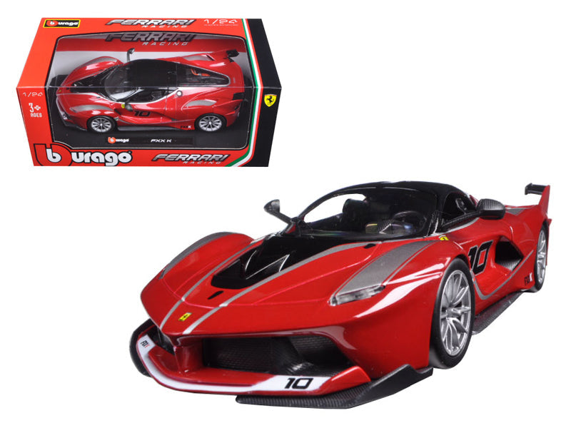 Ferrari Racing FXX-K #10 Red 1/24 Diecast Model Car by Bburago  free shipping USA
