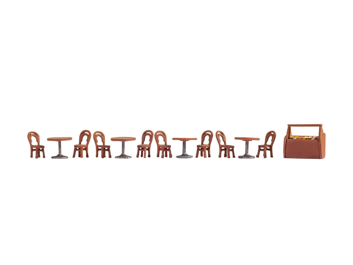 Noch 14824 HO Scale Coffee Shop Tables & Chairs Set