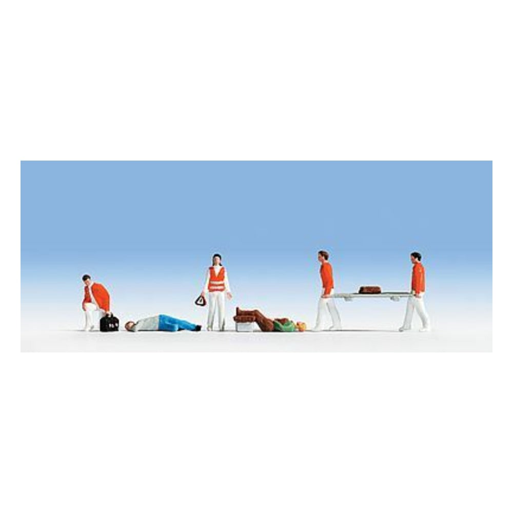 Noch 15094 HO Scale Paramedics & Patients Figure Set, 6 pcs