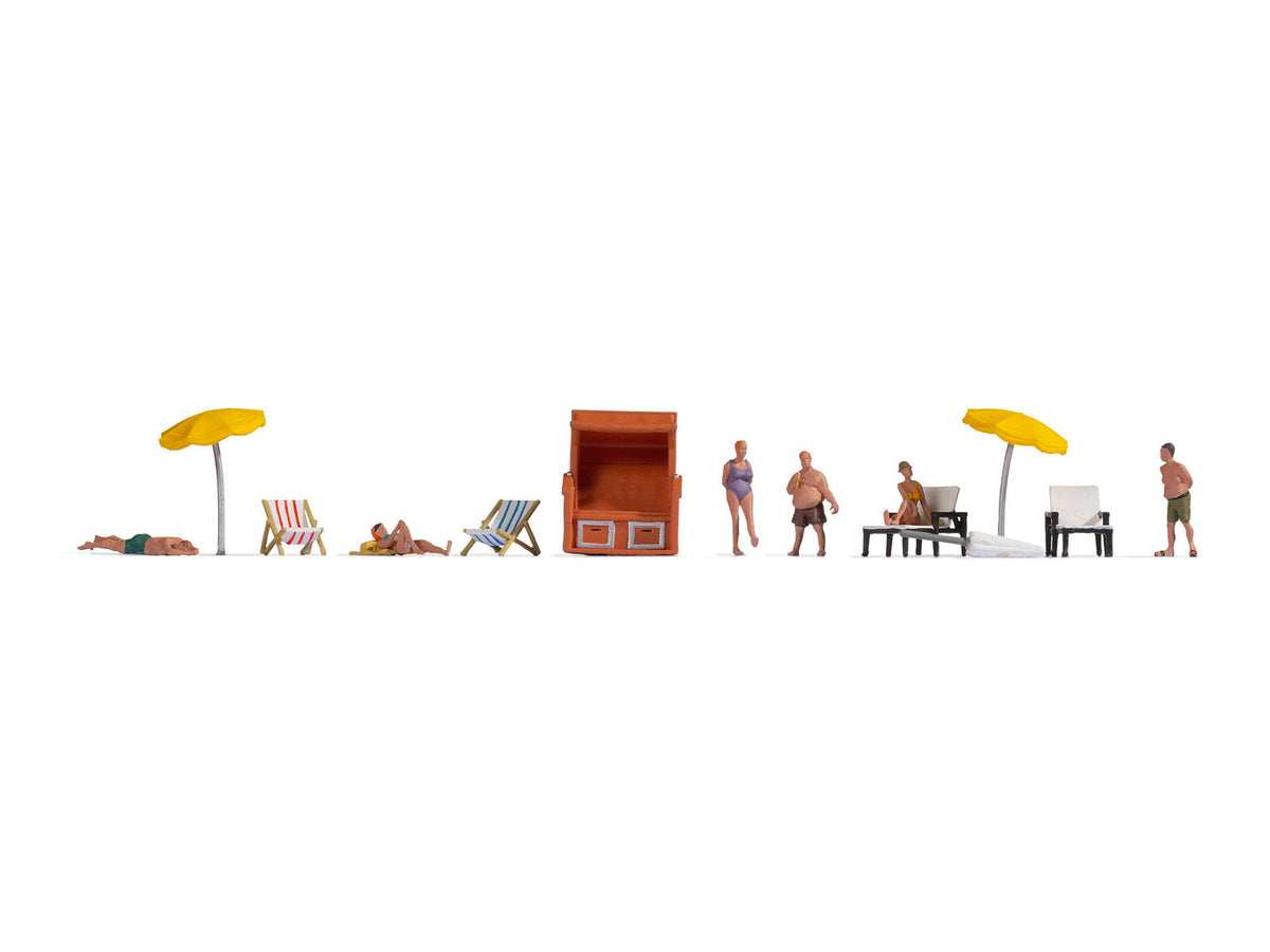 Noch 16205 HO Scale Bathing & Beach Themed Figures Set