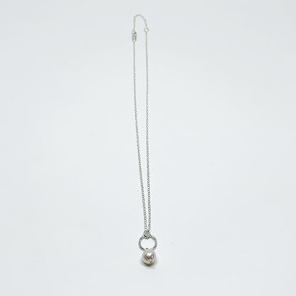 Pearl Drop Charm Necklace by Jennifer Cervelli Jewelry