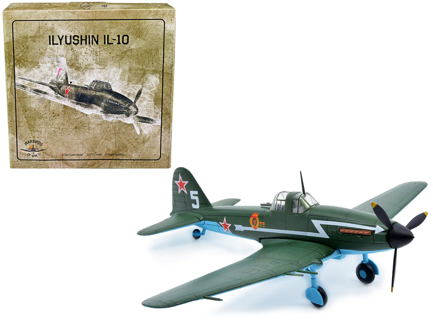 Ilyushin IL-10 Ground Attack Aircraft (USSR 1944) 1/72 Diecast Model by Warbirds of WWII  free shipping USA