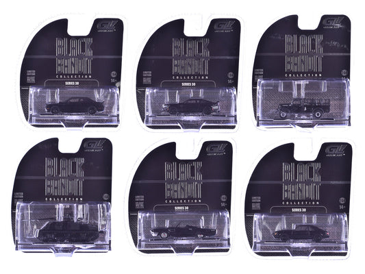 "Black Bandit" 6 piece Set Series 30 1/64 Diecast Model Cars by Greenlight