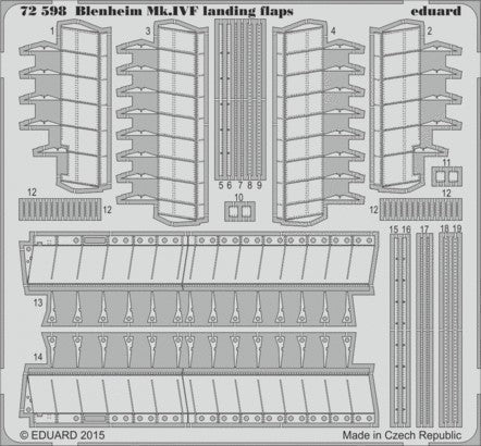 Eduard 72598 1/72 Aircraft- Blenheim Mk IVF Landing Flaps for ARX