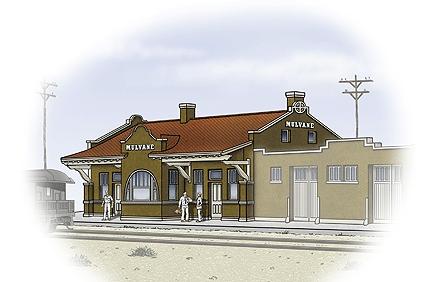 Walthers Cornerstone 3803 N Santa Fe-Style Brick Depot Kit