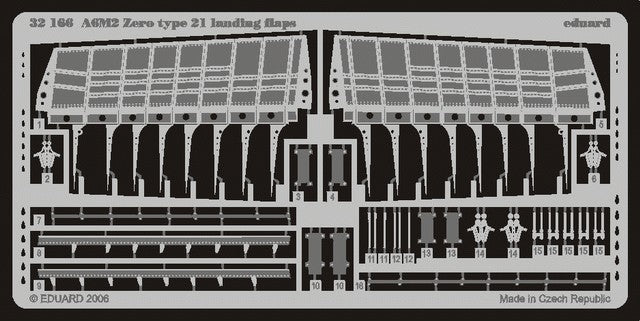 Eduard 32166 1/32 Aircraft- A6M2 Zero Type 21 Landing Flaps for TAM