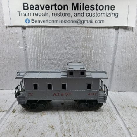 LIONEL 6017-185 ATSF SP-TYPE CABOOSE, GRAY-PAINTED, 59-60