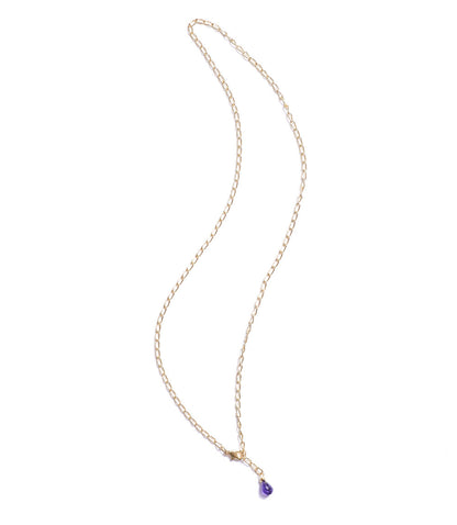 Indali Amethyst Gemstone Drop Necklace - Purple, Semi Precious by Matr Boomie