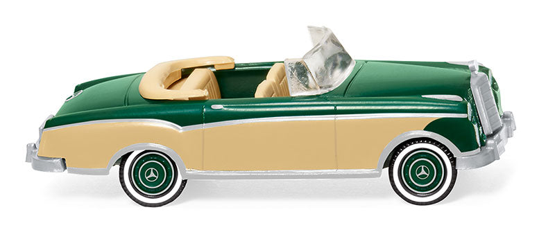 Wiking 014302 1/87 Mercedes-Benz 220 S Convertible, Moss Green