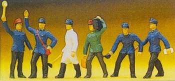 Preiser 10010 HO Scale Working People Railroad Personnel pkg(6)