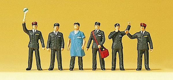 Preiser 10087 HO Scale Railroad Personnel Swiss Railway Personnel