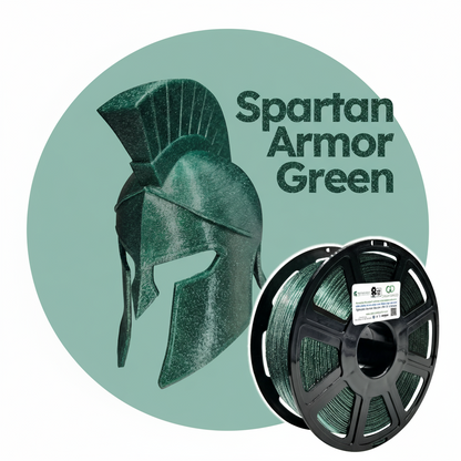 Spartan Armor Green: Recycled PET-G with ✨️SPARKLES✨️ Michigan State University custom color!!!