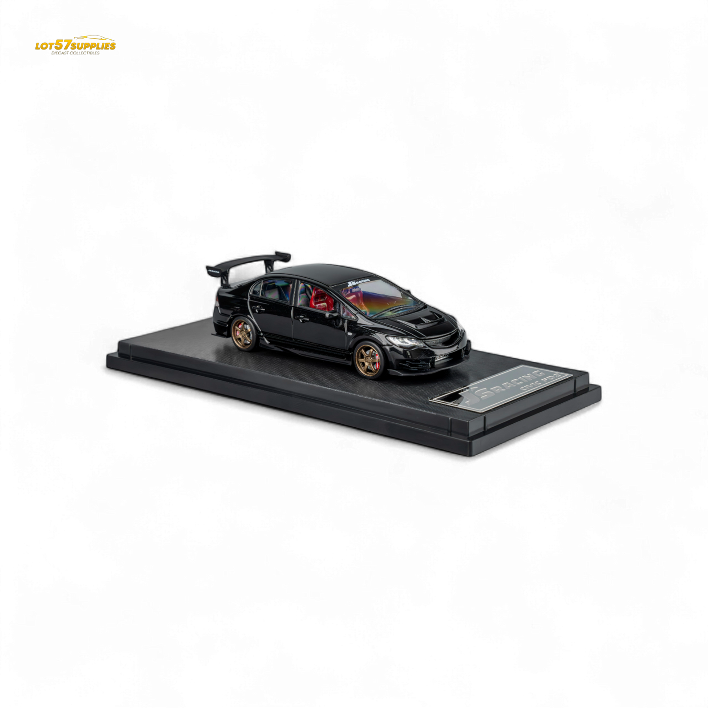 (Pre-Order) Microturbo Custom FD2 J'S Racing - Metallic Black 1:64