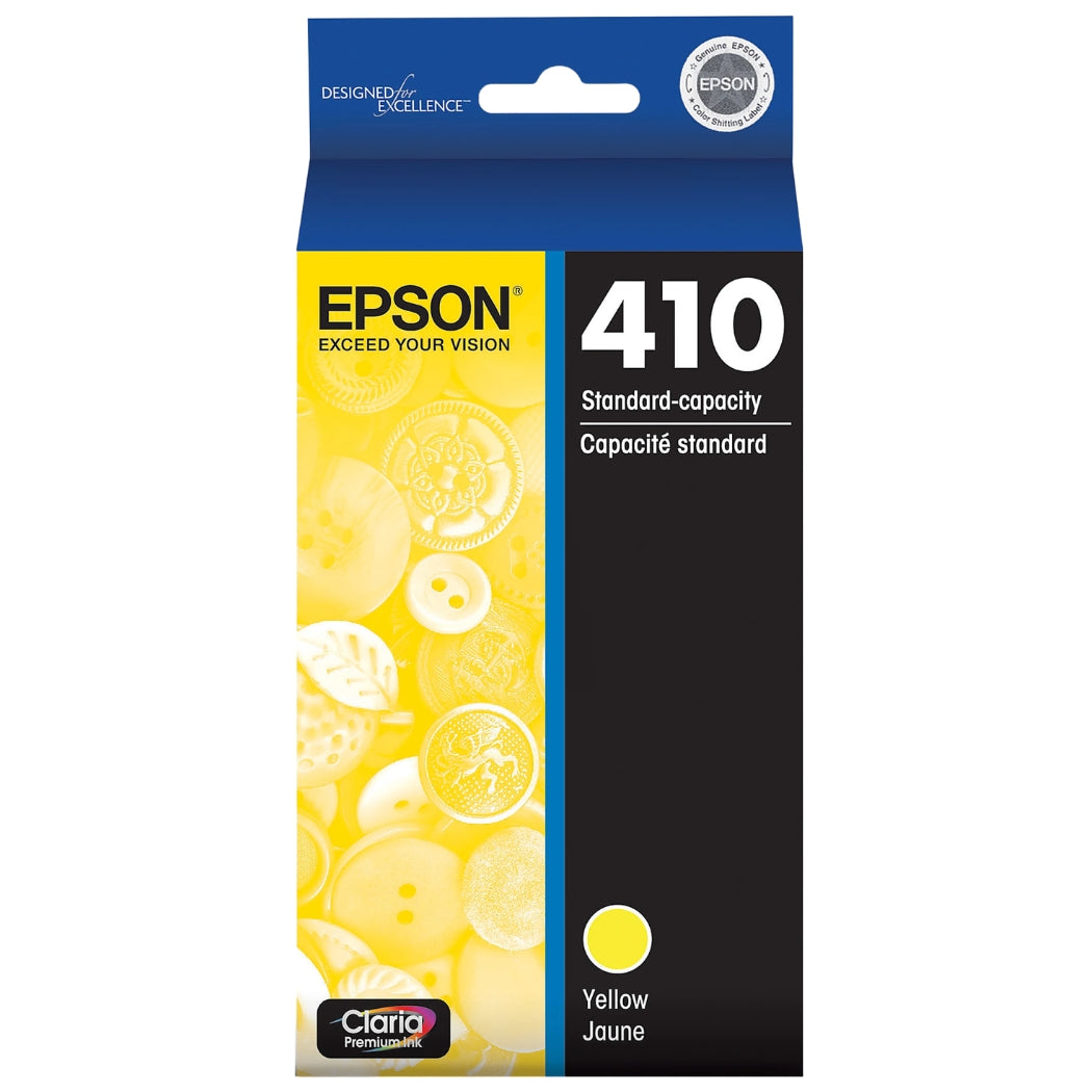 New, Pre-Owned - Epson 410 Claria Premium Standard Yellow Ink Cartridge, T410420-S