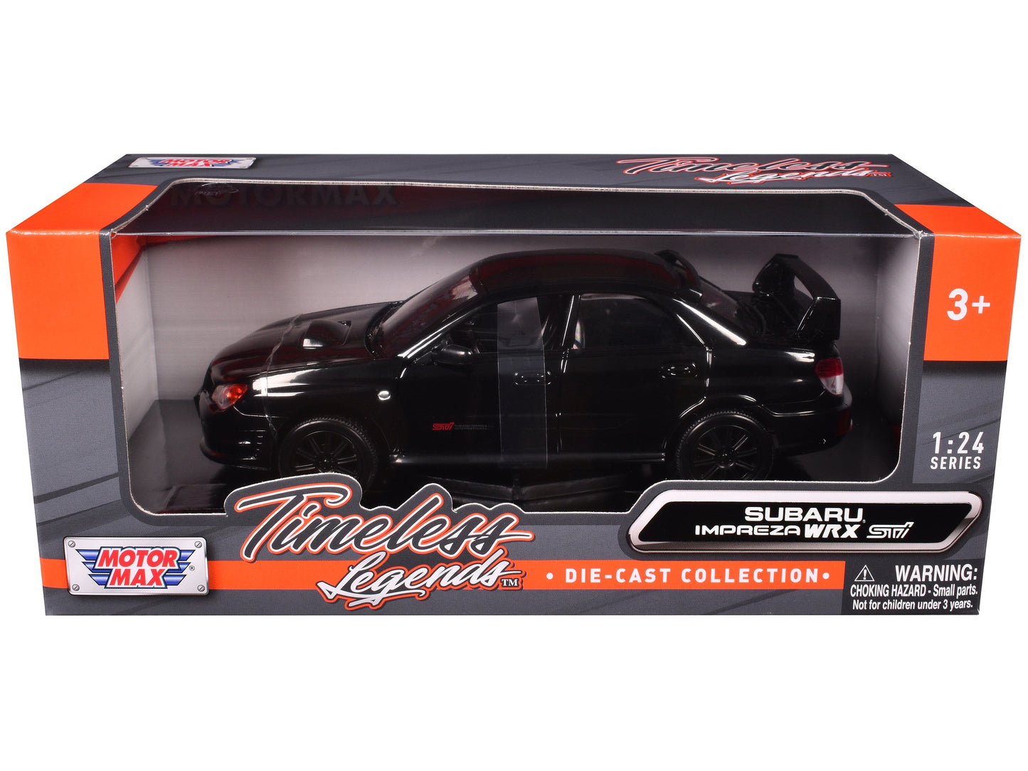 Subaru Impreza WRX STi Black 1/24 Diecast Model Car by Motormax  free shipping USA