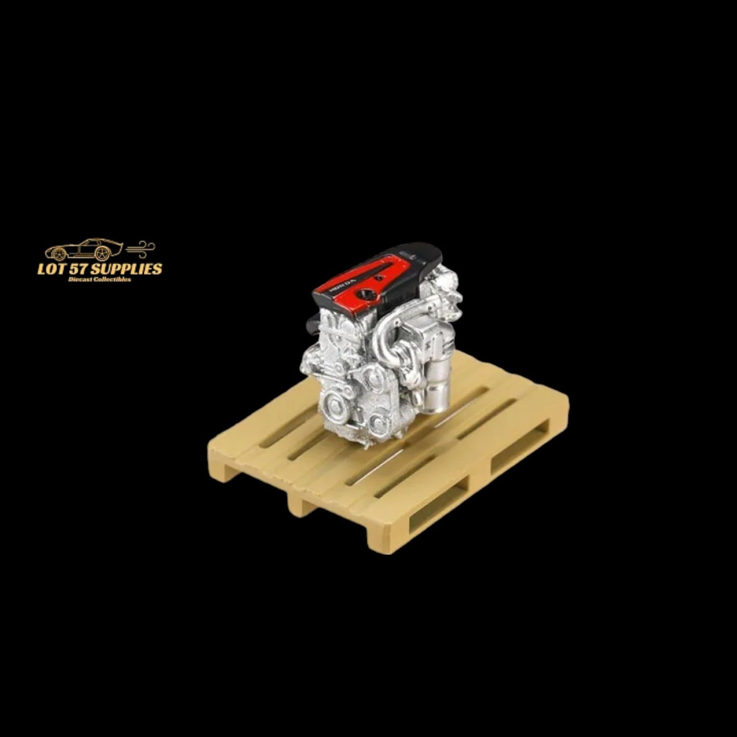 Hobby Japan 2017 Honda Civic Type R FK8 Flame Red With Engine Model Display 1:64 HJ641055AR