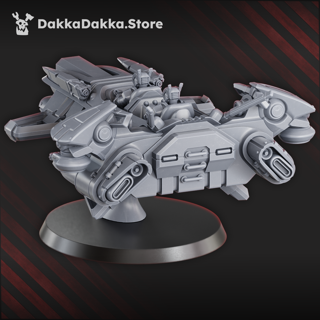 MSC APC "Cometail" - 3D Resin Printed Sci-Fi Vehicle (107mm Length) by DakkaDakka 28mm Heroic Scale Miniature, 107x91mm