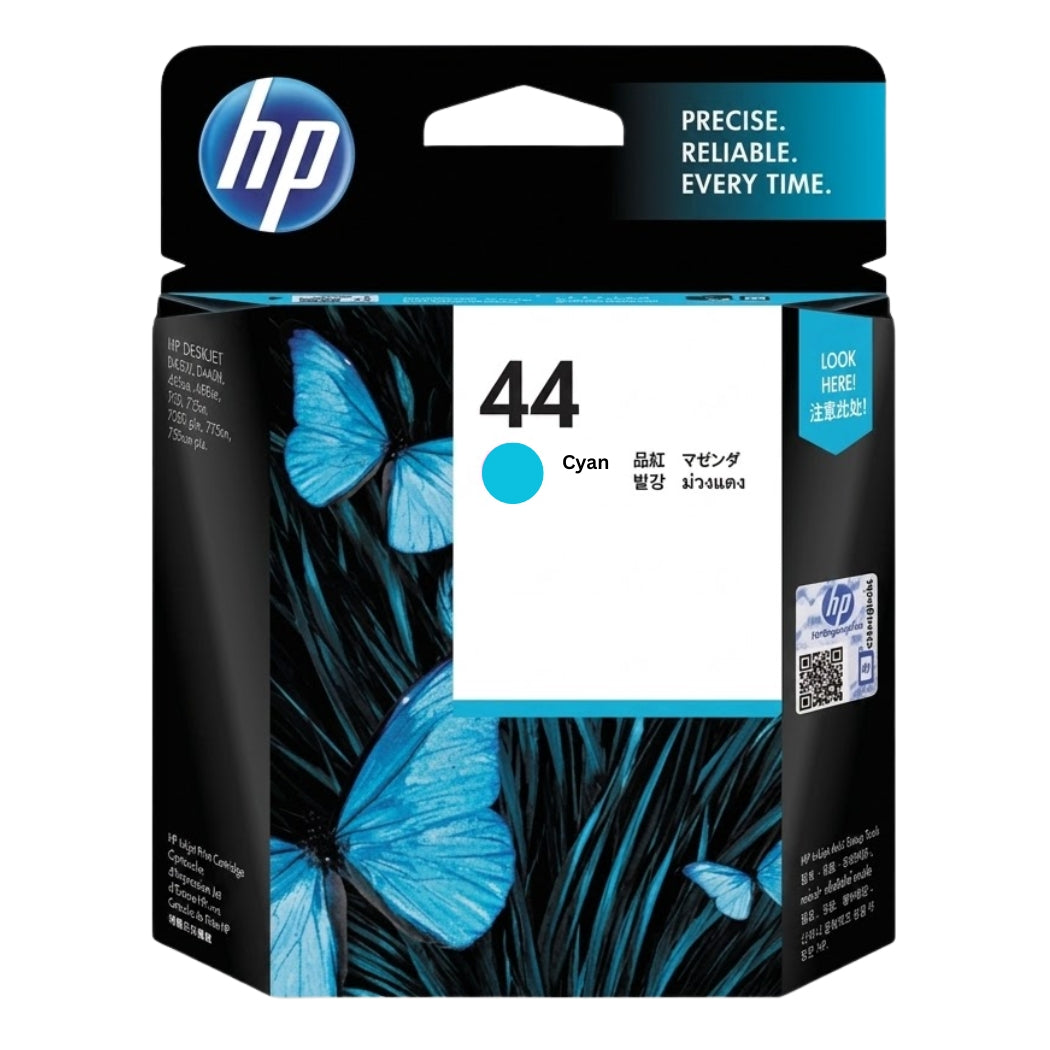 New, Pre-Owned - HP 44 (51644CE) Cyan Ink Cartridge