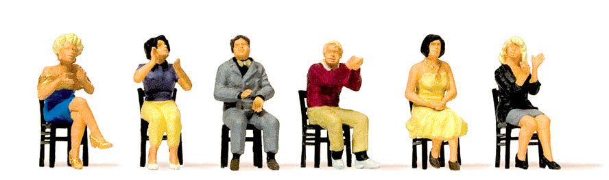 Preiser 10624 HO Scale Seated Spectators Applauding Figures