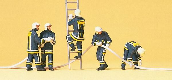 Preiser 10485 HO Scale Emergency - Modern German Firefighters