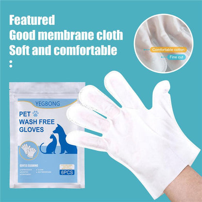 Pet Care Essentials: 6-Pack Of Disposable Non-Woven Gloves For A Clean And Happy Home by Dog Hugs Cat