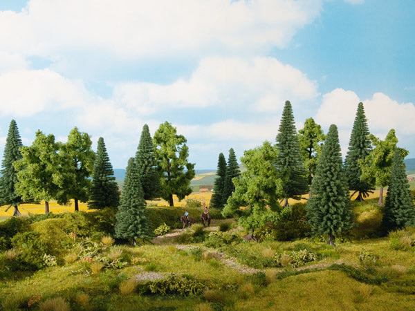 Noch 24622 All Scale Mixed Forest Trees -- 5-1/2 - 7-1/16" 14 - 18cm Tall pkg(6)