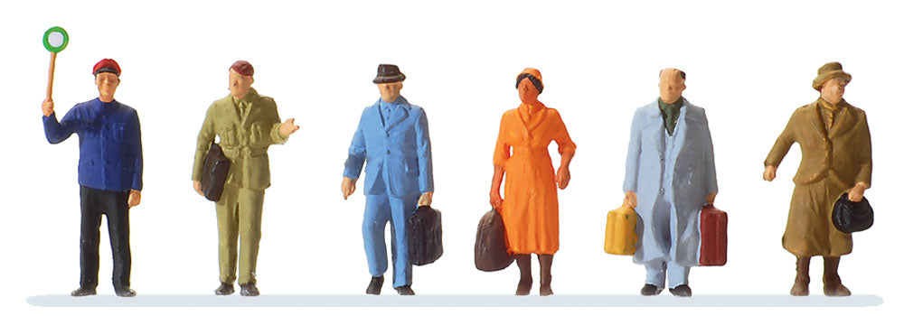 Preiser 14049 HO Scale At the Platform Passenger Figures