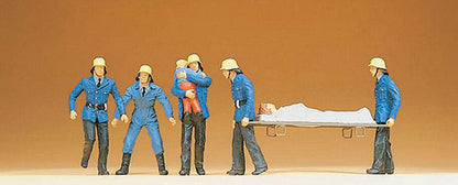 Preiser 14202 HO Scale Firemen Set #3 pkg(6)