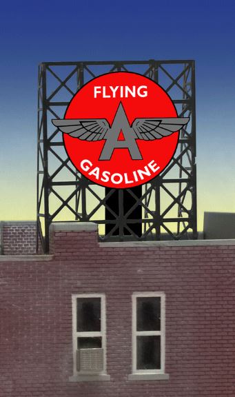 Miller Engineering 339035 N/Z Scale Flying 'A' Gas Billboard