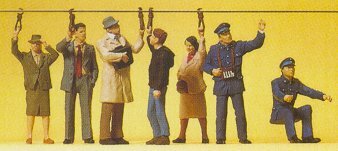Preiser 10405 HO Scale People Working Street Car Crew w/Pedestrians