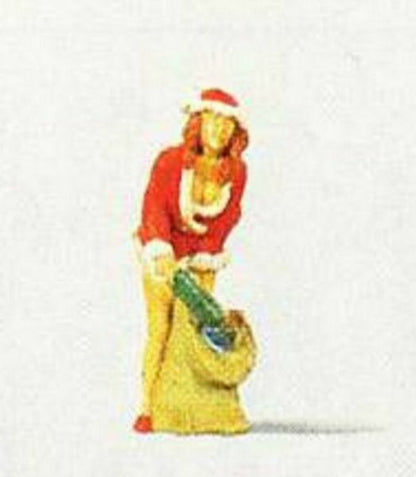Preiser 29028 HO Scale Santa's Helper 2 With Sack of Gifts