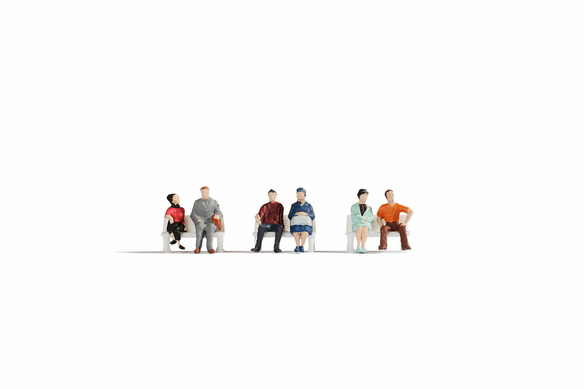 Noch 18130 HO Scale Economy Seated People Set #1, 6-Pack